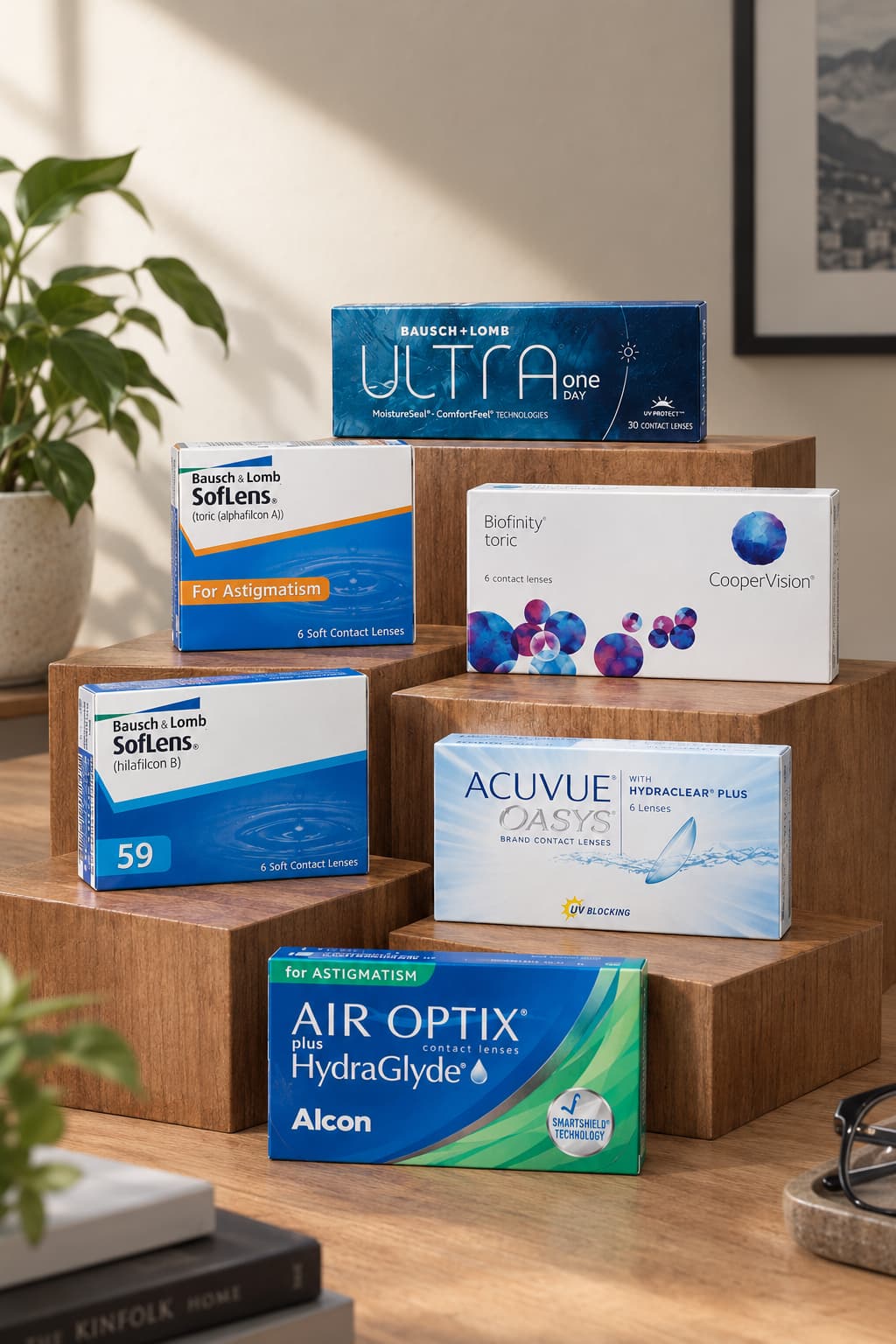Colección de lentes de contacto — Acuvue, Air Optix, Biofinity, Ultra One Day